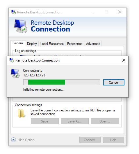Connecting via Remote Desktop Software
